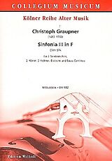 Christoph Graupner Notenblätter Sinfonia F-Dur Nr.3 GWV574