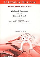 Christoph Graupner Notenblätter Sinfonia F-Dur Nr.4 GWV575