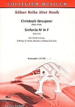 Christoph Graupner Notenblätter Sinfonia F-Dur Nr.4 GWV575