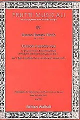 Giovanni Battista Riccio Notenblätter Canzoni a 4 voci