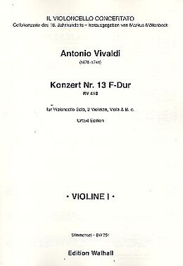 Antonio Vivaldi Notenblätter Konzert F-Dur Nr.13 RV410