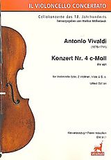 Antonio Vivaldi Notenblätter Konzert c-Moll Nr.4 RV401 für Violoncello solo, 2 Violinen, Viola und