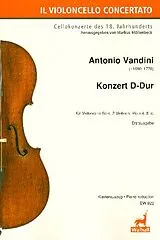 Antonio Vandini Notenblätter Konzert D-Dur für Violoncello solo, 2 Violinen, Viola und Bc