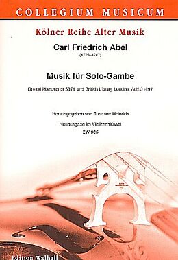 Friedrich Abel Notenblätter Musik für Solo-Gambe
