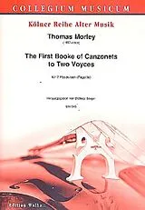 Thomas Morley Notenblätter The first Booke of Canzonets to 2 Voyces