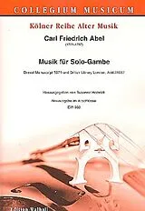 Carl Friedrich Abel Notenblätter Musik für Solo-Gambe