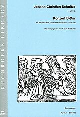 Johann Christoph (Christian?) Schultze Notenblätter Konzert B-Dur
