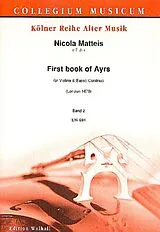 Nicola Matteis Notenblätter First Book of Ayres Band 2