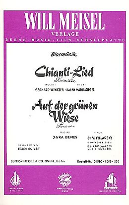 Gerhard Winkler Notenblätter Chianti-Lied und Auf der grünen Wiese