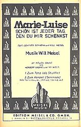 Will Meisel Notenblätter Marie-Luise