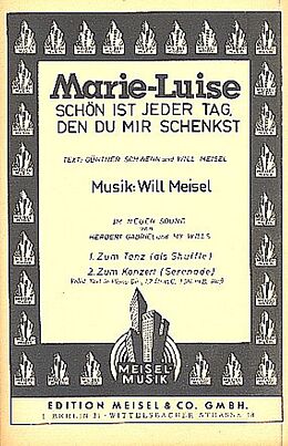 Will Meisel Notenblätter Marie-Luise