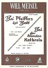  Notenblätter Bei Pfeiffers ist Ball und Bei der