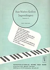 Walter Kollo Notenblätter Aus Walter Kollos Jugendtagen