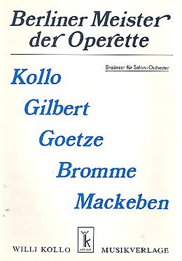  Notenblätter Berliner Meister der Operette