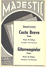 M. Calligos Notenblätter Costa Brava und Gitarrenspieler