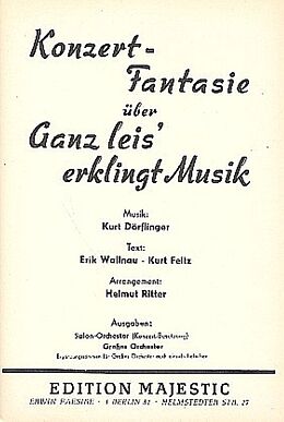 Kurt Dörflinger Notenblätter Ganz leis erklingt Musik