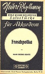 Hans Georg Schütz Notenblätter Froschpolkafür Salonorchester