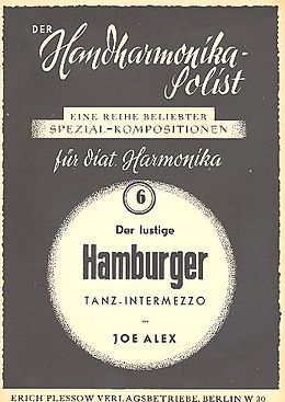 Joe Alex Notenblätter Der lustige Hamburger für Harmonika