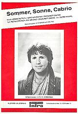 Bernd Dietrich Notenblätter Sommer, Sonne, Cabrio