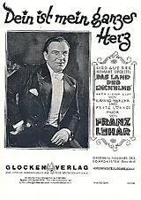 Franz Lehár Notenblätter Dein ist mein ganzes Herz (C-Dur)