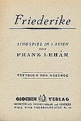 Franz Lehár Notenblätter Friederike