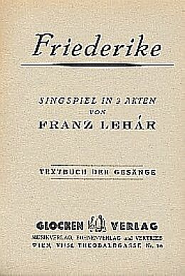 Franz Lehár Notenblätter Friederike