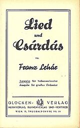 Franz Lehár Notenblätter Lied und Csardas