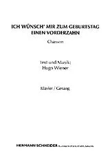 Hugo Wiener Notenblätter Ich wünsch mir zum Geburtstag einen Vorderzahn