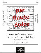 Domenico Natale Sarri Notenblätter Sonata Terza D-Dur für