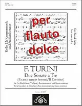 Francesco Turini Notenblätter 2 Sonate a tre