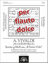 Antonio Vivaldi Notenblätter Sonate g-Moll aus Il Pastor Fido