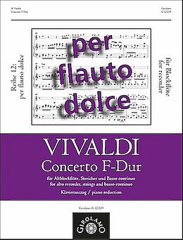 Antonio Vivaldi Notenblätter Konzert F-Dur RV442