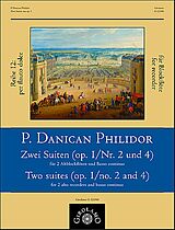 Pierre Danican Philidor Notenblätter 2 Suiten aus op.1, Nr.2 und 4