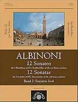 Tomaso Albinoni Notenblätter 12 Sonaten Band 1 (Nr.1-4)