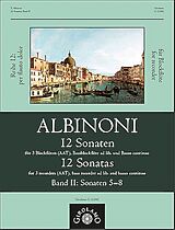 Tomaso Albinoni Notenblätter 12 Sonaten Band 2 (Nr.5-8)