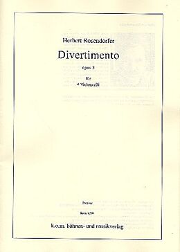 Herbert Rosendorfer Notenblätter Divertimento op.3