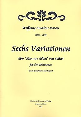 Wolfgang Amadeus Mozart Notenblätter 6 Variationen über Mio care adone