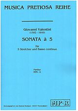 Giovanni Valentini Notenblätter Sonata à 5