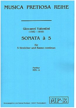Giovanni Valentini Notenblätter Sonata à 5