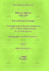 Martin Agricola Notenblätter Instrumentische Gesänge Choralgebundene Instrumentalkanons