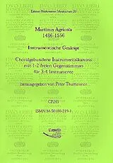 Martin Agricola Notenblätter Instrumentische Gesänge Choralgebundene Instrumentalkanons