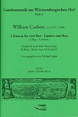 William Corbett Notenblätter 2 Sonaten für 2 Bassgamben und Bass