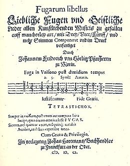 Johann Friderich Görlitz Notenblätter Fugarum libellus für 3 und mehr Stimmen