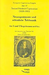 Samuel Friedrich Capricornus Notenblätter Neuangestimmte und erfreuliche Tafelmusik