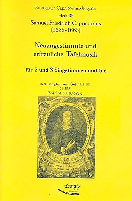 Samuel Friedrich Capricornus Notenblätter Neuangestimmte und erfreuliche Tafelmusik