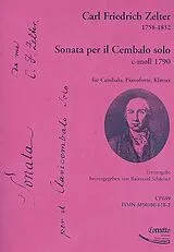 Karl Friedrich Zelter Notenblätter Sonata c-Moll per il cembalo solo