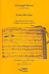 Christoph Werner Notenblätter Exulta filia Sion für Tenor