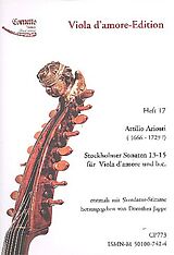 Attilio Ariosti Notenblätter Stockholmer Sonaten Nr.13-15
