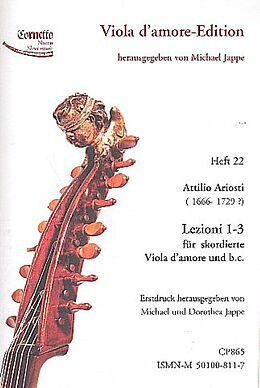 Attilio Ariosti Notenblätter Lezioni 1-3 für skoriderte Viola damore
