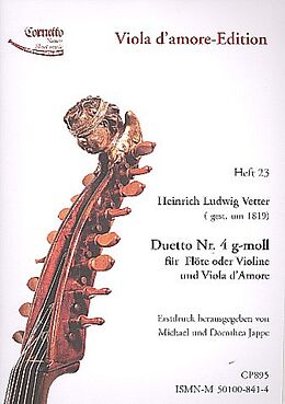 Heinrich Ludwig Vetter Notenblätter Duett g-Moll Nr.4